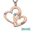 Collier Couple Coeur En Fusion En Plaqué Or Rose Or Rose / 35Cm Couple