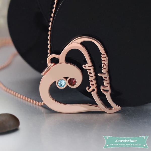 Collier Couple Intense Love En Plaqué Or Jaune