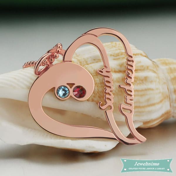 Collier couple Intense Love en plaqué or rose Couple