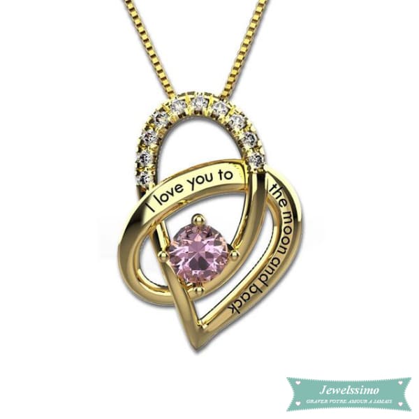 Collier Couple Je Taime À La Folie En Argent Sterling