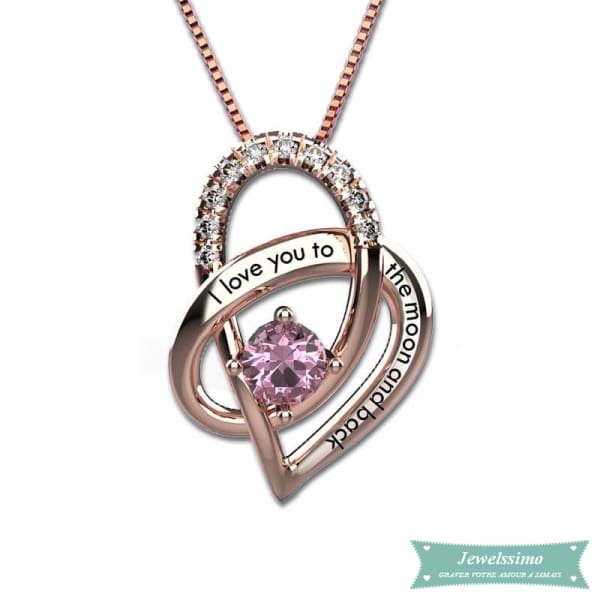 Collier Couple Je Taime À La Folie En Argent Sterling