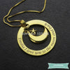 Collier Couple Love You To The Moon En Plaqué Or