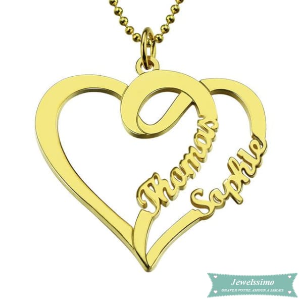 Collier Couple Ma Moitié En Plaqué Or 35Cm Couple