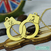 Collier Couple Menottes Pour La Vie En Plaqué Or Jaune Couple