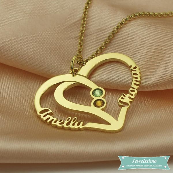 Collier Couple Mi Amor En Plaqué Or Rose