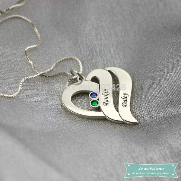 Collier Couple Mon Bonheur À Moi En Argent Sterling 925 Couple