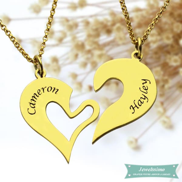 Collier Couple Près De Toi En Plaqué Or