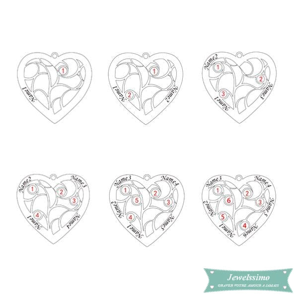 Collier Famille Arbre De Vie Kingdom Heart En Plaqué Or Rose Arbre De Vie