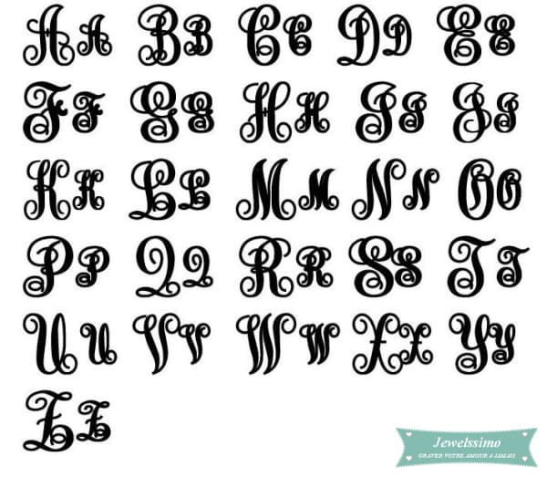 Collier monogramme So chic 3 lettres initiales collier monogramme