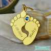 Collier Prénom Pieds De Bébé En Plaqué Or Bébé