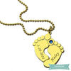 Collier Prénom Pieds De Bébé En Plaqué Or Bébé