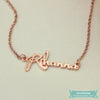 Collier Prénom Rihanna En Plaqué Or Rose