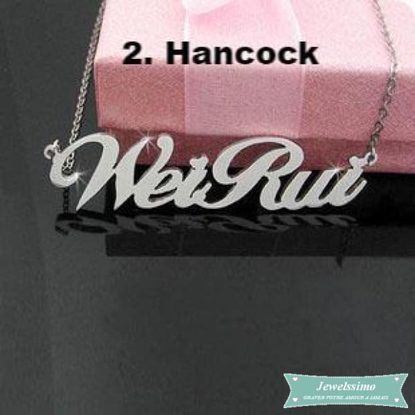 Collier Prénom Style Carrie En Argent 925 Avec Pierre De Naissance Carrie