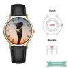 Montre personnalisée photo DIY en cuir montre quartz