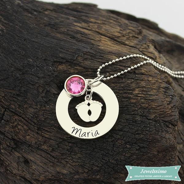 Pendentif Prénom Bébé En Plaqué Or Rose