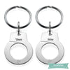 Porte clé personnalisé Les Menottes de lamour en argent 925 Argent 925 porte clé