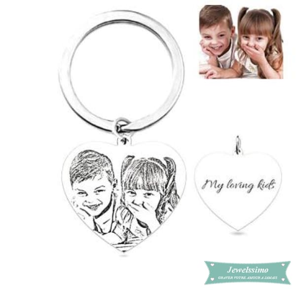 Porte clé photo Mes enfants à personnaliser porte clé