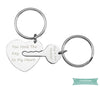 Porte clef Les Clé de mon coeur en argent Couple