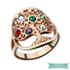 Bague arbre de vie Tree of Life en plaqué or rose 47 - 4 bague arbre de vie