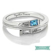 Bague De Couple Together 2 Prénoms En Argent Argent 925 / 47 - 4 Bague Couple