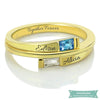 Bague De Couple Together 2 Prénoms En Plaqué Or Jaune 47 - 4 Bague Couple