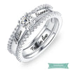 Bague De Promesse Fall In Love En Argent Sterling 925 52 - 6 Bague Couple
