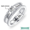 Bague De Promesse Fall In Love En Argent Sterling 925 Bague Couple