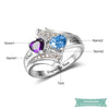 Bague Dengagement Diamant En Argent Bague Couple
