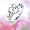 Bague femme Ma Valentine en argent sterling 925 52 - 6 bague couple
