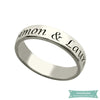 Bague gravée Whats my name en argent bague gravée