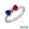 Bague personnalisée Always and Forever en argent 925 47 - 4 bague couple