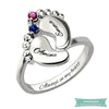 Bague pied de bébé en argent sterling 925 Argent / 47 - 4 bague bébé