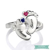 Bague pied de bébé en argent sterling 925 bague bébé