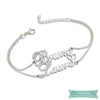 Bracelet Couple We Love Us 2 En Plaqué Or Jaune (Traduction Arabe Possible) Bracelet Couple