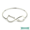Bracelet Jonc Infini Lotus 2 Prénoms En Argent 925 Bracelet Infini