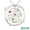 Collier Arbre De Vie 4 Prénoms En Argent Sterling Argent / 35Cm Arbre De Vie