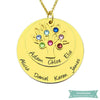 Collier Arbre De Vie Double Disque En Plaqué Or Or / 35Cm