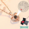 Collier couple Je taime en 100 langues en or rose Couple