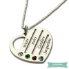 Collier Famille 4 Prénoms En Argent Sterling Famille