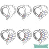 Collier Famille 6 Prénoms Avec Pierre De Naissance En Argent Sterling Famille
