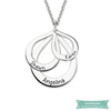 Collier Famille Goutte Deau En Argent Sterling Famille
