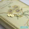 Collier infini 2 lettres suspendues en plaqué or Infini