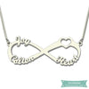 Collier Infini Coeur 2 Ou 3 Prénoms En Argent Sterling 925 35Cm Infini