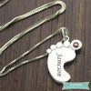 Collier Pied De Bébé Avec Pierre De Naissance En Argent 925 Bébé