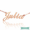 Collier Prénom Julia En Plaqué Or Rose 35Cm Prénom