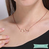 Collier Prénom Style Cursive En Plaqué Or Rose Prénom
