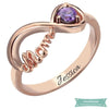 Anneau Infini Formidable Maman En Plaqué Or Rose 47 - 4 Bague Infini