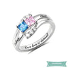 Bague de fiançailles Amour éternel en argent 52 - 6 bague couple