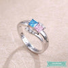 Bague de fiançailles Amour éternel en argent bague couple