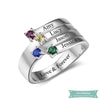 Bague Famille 4 Prénoms Family Is Everything En Argent 925 47 - 4 Bague Famille